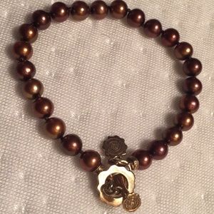 Tacori IV chocolate Pearl & Silver bracelet